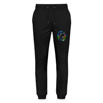 Roma - Stanley/Stella Mover Unisex Organic Jogging Trousers - black - Front - Marisol (170cm) & Nik (191cm)