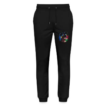 South Sudan - Stanley/Stella Mover Unisex Organic Jogging Trousers - black - Front - Marisol (170cm) & Nik (191cm)