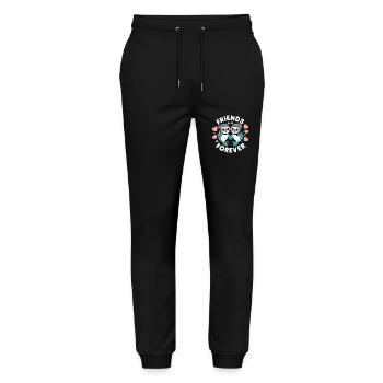 Two Funny Seal Friends Forever - Stanley/Stella Mover Unisex Organic Jogging Trousers - black - Front - Marisol (170cm) & Nik (191cm)