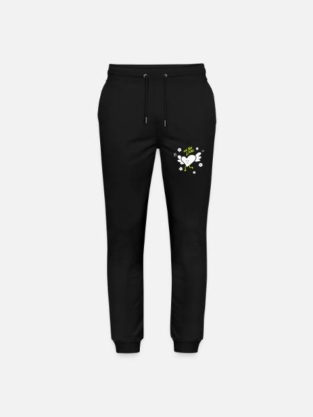 I AM LOVE colorful - Stanley/Stella Mover Unisex Organic Jogging Trousers - black