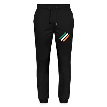 Ireland / Ireland Flag - Diagonal - Stylish - Stanley/Stella Mover Unisex Organic Jogging Trousers - black - Front - Marisol (170cm) & Nik (191cm)