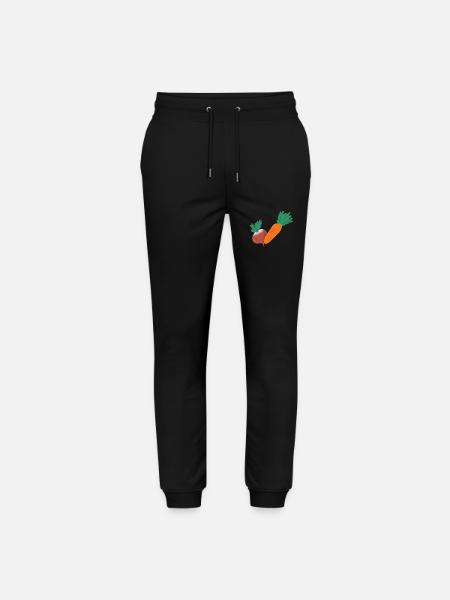 Radieschen & Karotte - Stanley/Stella Unisex Bio Jogginghose Mover  - Schwarz