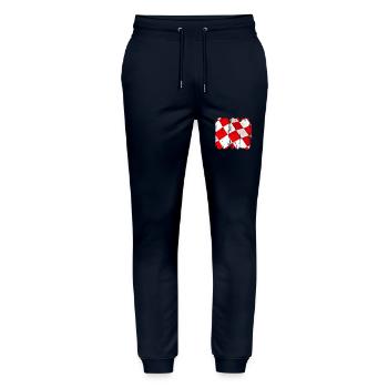 Kroatien hrvatska kroatien hrv hr zagreb geteilte Flagge - Stanley/Stella Unisex Bio Jogginghose Mover  - Navy - Vorne - Marisol (170cm) & Nik (191cm)
