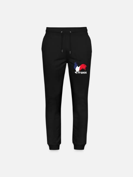 French rooster blue white red - Stanley/Stella Mover Unisex Organic Jogging Trousers - black