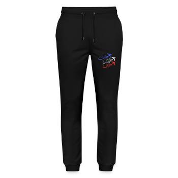 Patrouille de France, blue, white, red planes - Stanley/Stella Mover Unisex Organic Jogging Trousers - black - Front - Marisol (170cm) & Nik (191cm)