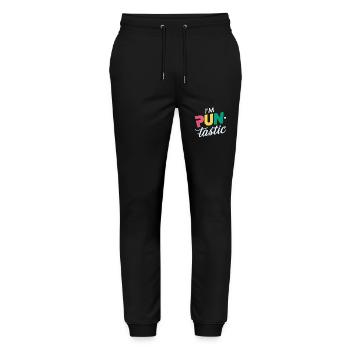 I'm Pun-Tastic - Stanley/Stella Mover Unisex Organic Jogging Trousers - black - Front - Marisol (170cm) & Nik (191cm)