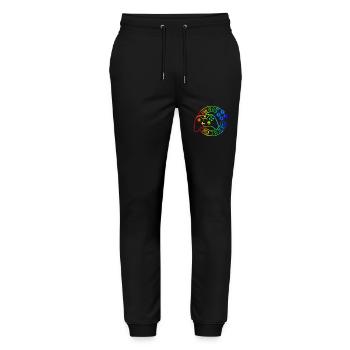 Gamer Game Play Online Computer Gaming Arcade Neon - Stanley/Stella Mover Unisex Organic Jogging Trousers - black - Front - Marisol (170cm) & Nik (191cm)