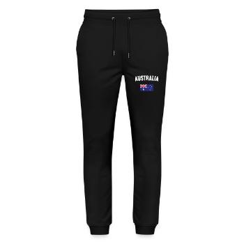 Australia Flag - Stanley/Stella Mover Unisex Organic Jogging Trousers - black - Front - Marisol (170cm) & Nik (191cm)
