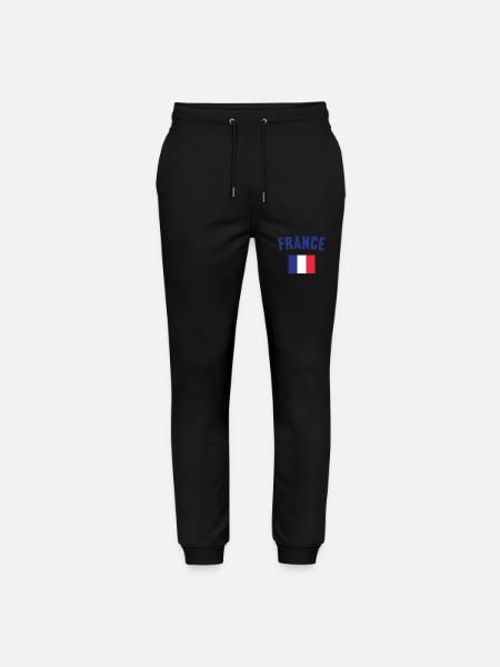 France Flag - Stanley/Stella Mover Unisex Organic Jogging Trousers - black