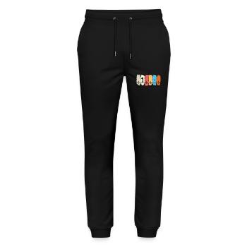 Golf Heartbeat - Stanley/Stella Mover Unisex Organic Jogging Trousers - black - Front - Marisol (170cm) & Nik (191cm)