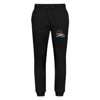 Je suis l’eau vive - Pantalon de jogging bio MOVER Stanley/Stella unisexe - noir - Devant - Marisol (170cm) & Nik (191cm)