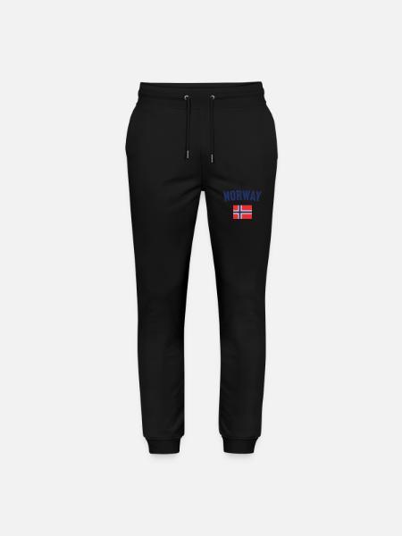 Norway Flag - Stanley/Stella Mover Unisex Organic Jogging Trousers - black