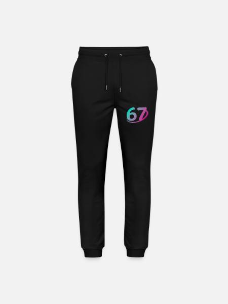 Nummer 67 mehrfarbig - Stanley/Stella Unisex Bio Jogginghose Mover  - Schwarz