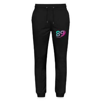 Number 89 multicolor - Stanley/Stella Mover Unisex Organic Jogging Trousers - black - Front - Marisol (170cm) & Nik (191cm)