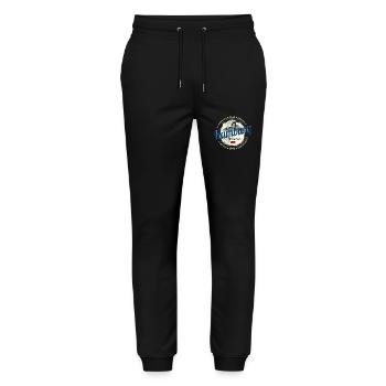 Hamburg Skyline Allemagne Souvenir vintage - Pantalon de jogging bio MOVER Stanley/Stella unisexe - noir - Devant - Marisol (170cm) & Nik (191cm)