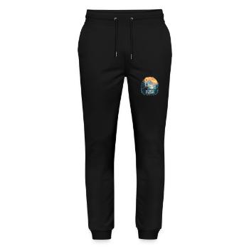 Nature is my Therapy - Hiking in the mountains - Stanley/Stella Mover Unisex Organic Jogging Trousers - black - Front - Marisol (170cm) & Nik (191cm)