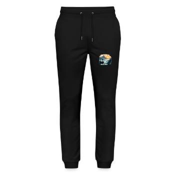 Nature is my Therapy - Hiking in the mountains - Stanley/Stella Mover Unisex Organic Jogging Trousers - black - Front - Marisol (170cm) & Nik (191cm)