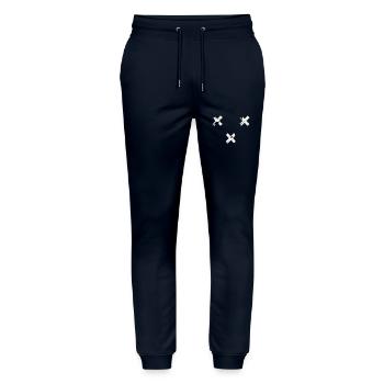 Breda - Flag Crosses - Stanley/Stella Mover Unisex Organic Jogging Trousers - navy - Front - Marisol (170cm) & Nik (191cm)