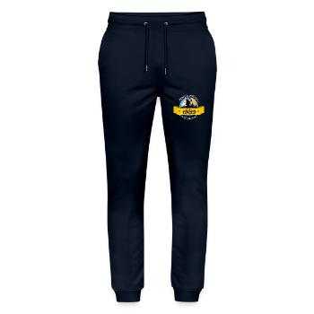 35. Geburtstag fait vibrer la foule depuis 12/1989 - Pantalon de jogging bio MOVER Stanley/Stella unisexe - marine - Devant - Marisol (170cm) & Nik (191cm)