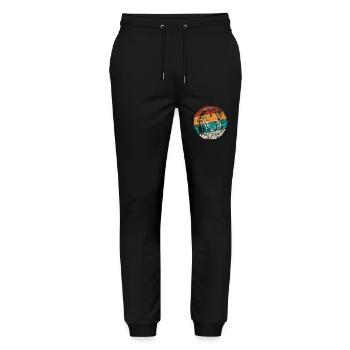 Casque - Musique - Écouter de la musique - Pantalon de jogging bio MOVER Stanley/Stella unisexe - noir - Devant - Marisol (170cm) & Nik (191cm)