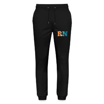 Retro Heartbeat registered nurse - Stanley/Stella Mover Unisex Organic Jogging Trousers - black - Front - Marisol (170cm) & Nik (191cm)