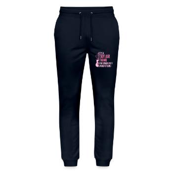 Taylor Thing 1 haha OMG je déteste le - Pantalon de jogging bio MOVER Stanley/Stella unisexe - marine - Devant - Marisol (170cm) & Nik (191cm)