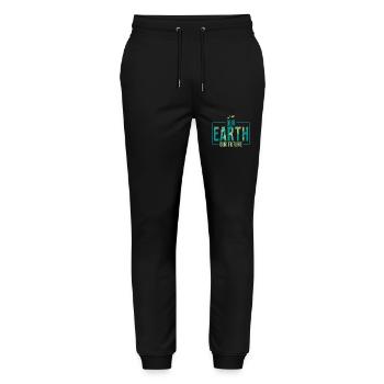 Our Earth Our Future Earth Day Environmental Plane - Stanley/Stella Unisex Bio Jogginghose Mover  - Schwarz - Vorne - Marisol (170cm) & Nik (191cm)