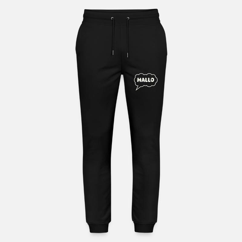 Speech bubble Hello - Stanley/Stella Mover Unisex Organic Jogging Trousers - black