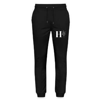 Minimalist flowers - Stanley/Stella Mover Unisex Organic Jogging Trousers - black - Front - Marisol (170cm) & Nik (191cm)