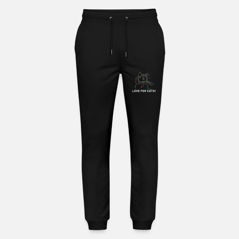 Lignes d’art pour chats - Pantalon de jogging bio MOVER Stanley/Stella unisexe - noir