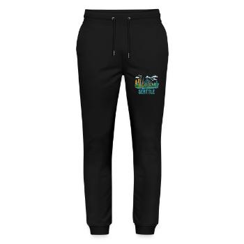 Seattle City - Stanley/Stella Mover Unisex Organic Jogging Trousers - black - Front - Marisol (170cm) & Nik (191cm)