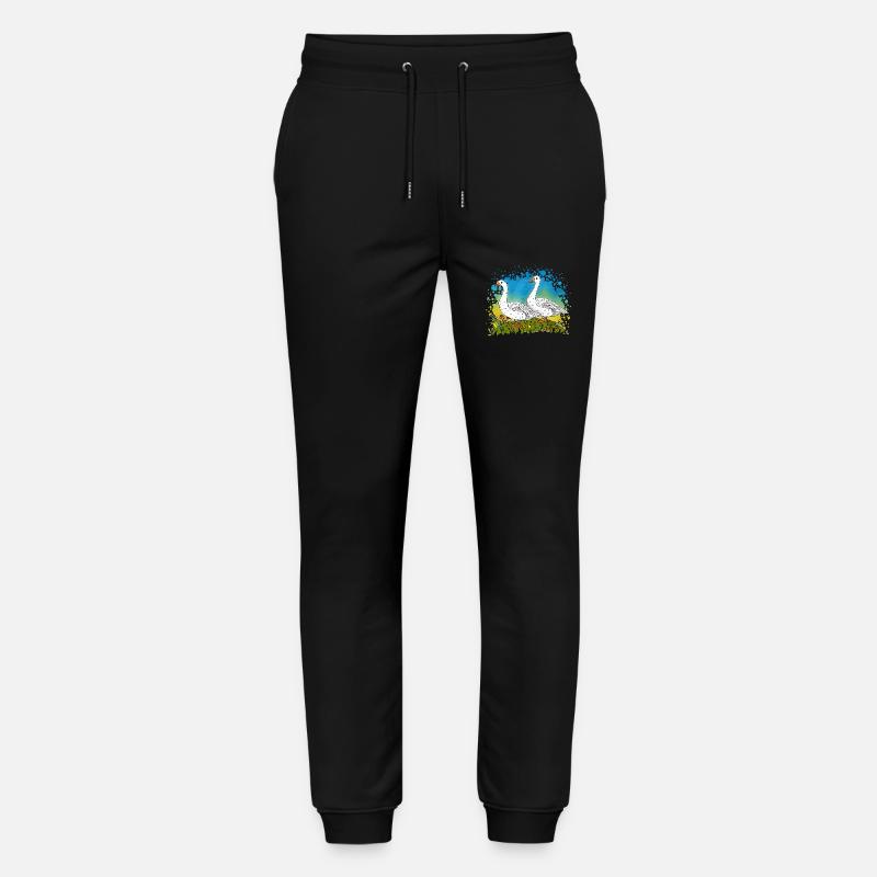 Gänse - Stanley/Stella Unisex Bio Jogginghose Mover  - Schwarz