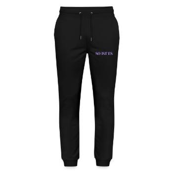 That's right - Stanley/Stella Mover Unisex Organic Jogging Trousers - black - Front - Marisol (170cm) & Nik (191cm)