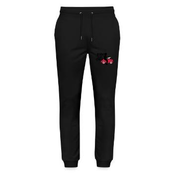 born to be child boy toy car kids fun - Stanley/Stella Mover Unisex Organic Jogging Trousers - black - Front - Marisol (170cm) & Nik (191cm)