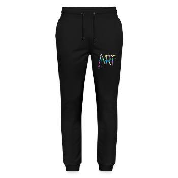 Graffiti style Splash hip hop couleurs peintre couleur - Pantalon de jogging bio MOVER Stanley/Stella unisexe - noir - Devant - Marisol (170cm) & Nik (191cm)