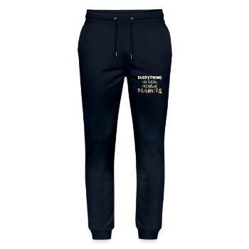Everything Is better Without Peanuts Nut Allergic - Stanley/Stella Unisex Bio Jogginghose Mover  - Navy - Vorne - Marisol (170cm) & Nik (191cm)
