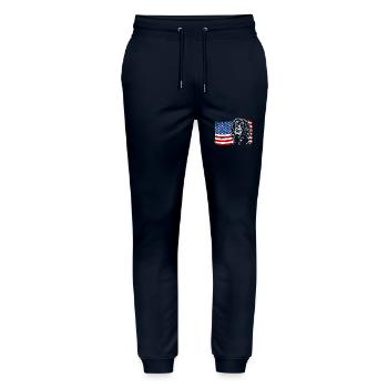 Gordon Setter Amérique Flag Dogs Wilsigns - Pantalon de jogging bio MOVER Stanley/Stella unisexe - marine - Devant - Marisol (170cm) & Nik (191cm)