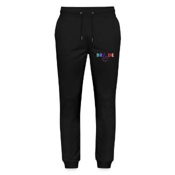 Bridle - bride's ring finger - Stanley/Stella Mover Unisex Organic Jogging Trousers - black - Front - Marisol (170cm) & Nik (191cm)