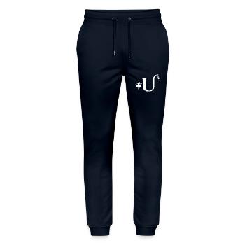 Letter u ballerina - Stanley/Stella Mover Unisex Organic Jogging Trousers - navy - Front - Marisol (170cm) & Nik (191cm)