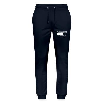 Fachlagerist Spruch Lustiges Fachlagerist Geschenk - Stanley/Stella Unisex Bio Jogginghose Mover  - Navy - Vorne - Marisol (170cm) & Nik (191cm)