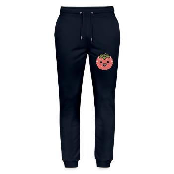 Fruit Humour little lychee - Stanley/Stella Mover Unisex Organic Jogging Trousers - navy - Front - Marisol (170cm) & Nik (191cm)