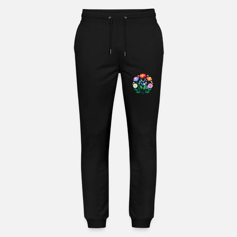 Subtile Bi Pride Blumen - Stanley/Stella Unisex Bio Jogginghose Mover  - Schwarz