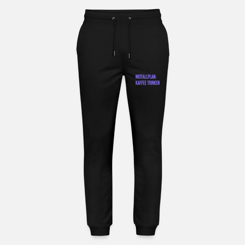 Kaffee-Notfallplan - Stanley/Stella Unisex Bio Jogginghose Mover  - Schwarz