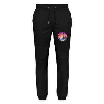 Lighthouse Sunset Ocean Sea - Stanley/Stella Mover Unisex Organic Jogging Trousers - black - Front - Marisol (170cm) & Nik (191cm)