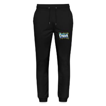 Erwan GRAFFITI NAME PRINT - Stanley/Stella Unisex Bio Jogginghose Mover  - Schwarz - Vorne - Marisol (170cm) & Nik (191cm)