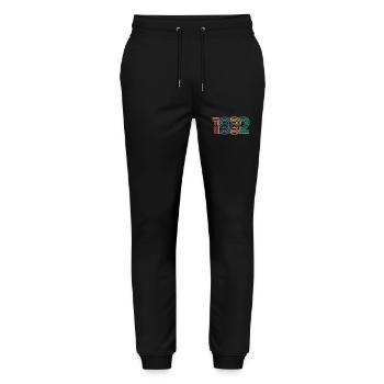 1932 Vintage Retro - Stanley/Stella Mover Unisex Organic Jogging Trousers - black - Front - Marisol (170cm) & Nik (191cm)