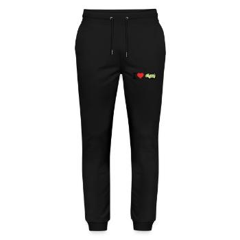 I love Frogs - Frog Memes - Stanley/Stella Mover Unisex Organic Jogging Trousers - black - Front - Marisol (170cm) & Nik (191cm)