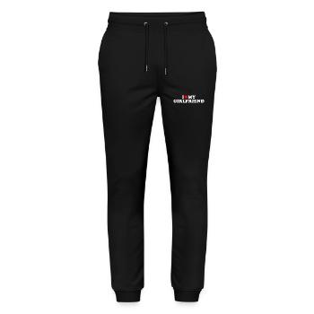 J’AIME MA COPINE Saint-Valentin Cadeau Amour - Pantalon de jogging bio MOVER Stanley/Stella unisexe - noir - Devant - Marisol (170cm) & Nik (191cm)