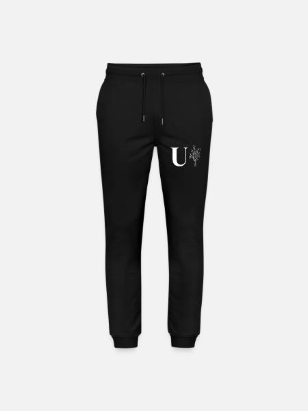 Minimalist flowers - Stanley/Stella Mover Unisex Organic Jogging Trousers - black