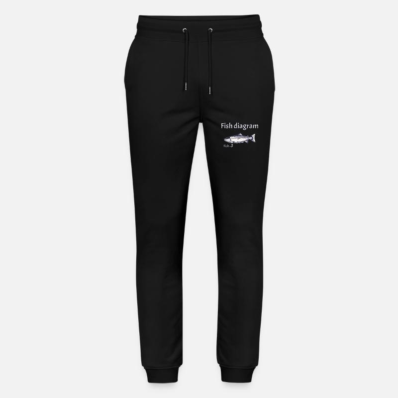 Diagramme du poisson - Expliqué simplement - Pantalon de jogging bio MOVER Stanley/Stella unisexe - noir